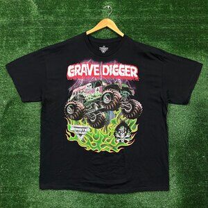 Grave Digger Monster Jam Neon T-shirt size 2x
